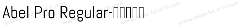 Abel Pro Regular字体转换